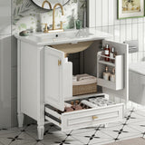 Freestanding Vanity With 1 Drawer & 2 Soft Close Doors With Door Mounted Storage