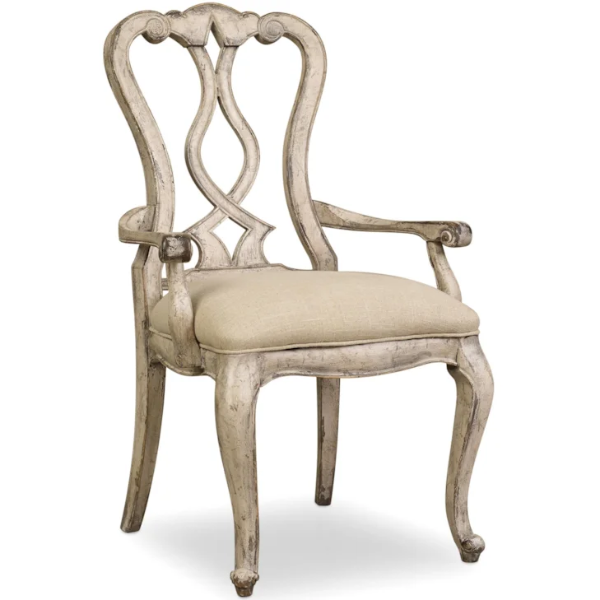 Splatback Arm Chair with Upholstered Seat - 5350-75400