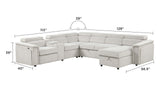 Harvey - Power Recliner Sectional Sleeper - Beige