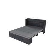 Full Murphy Bed With Storage Drawers, Charging Station, Foldable Panels, And Silent Swivel Wheels