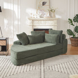 Semi Circular 2 In 1 Sofa Bed With Neck Pillow And Throw Pillows