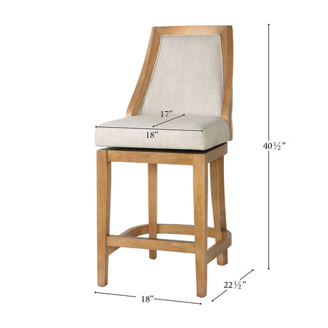 Swivel Counter Stool - Honey Oak
