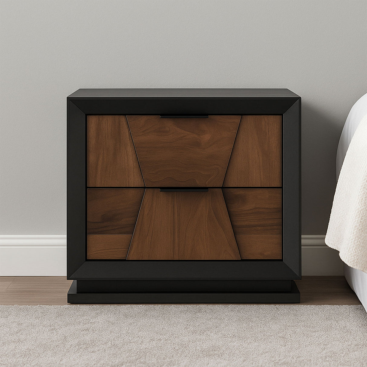 Houston - 2 Drawer Nightstand - Walnut