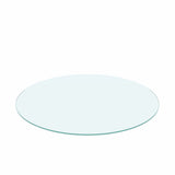 36" Round Tempered Glass Table Top Clear Glass 1 / 4" Thick Flat Polished Edge - Transparent