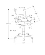 Office Chair, Adjustable Height, Swivel Ergonomic, Armrests, Contemporary