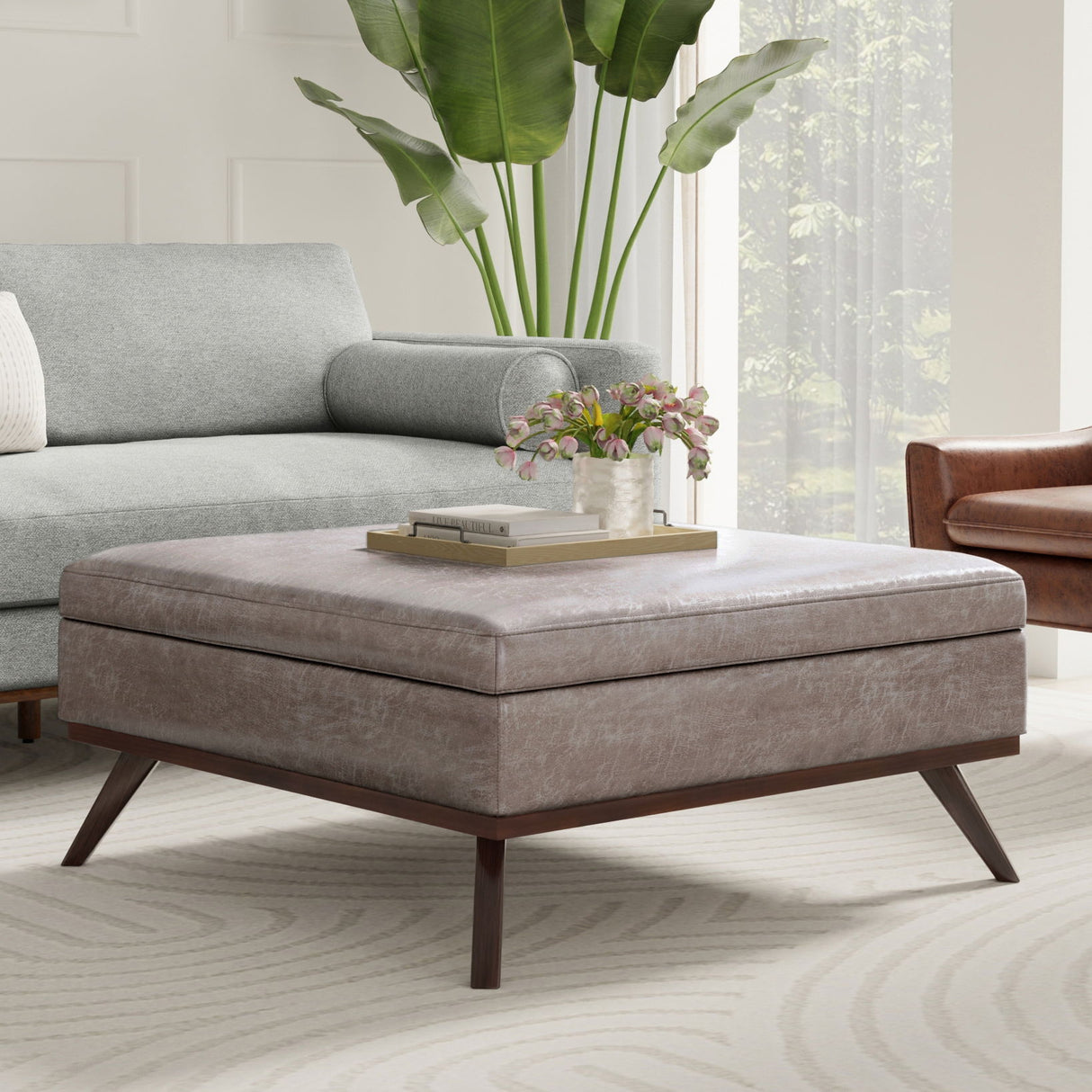 Owen - Multifunctional Square Coffee Table Storage Ottoman