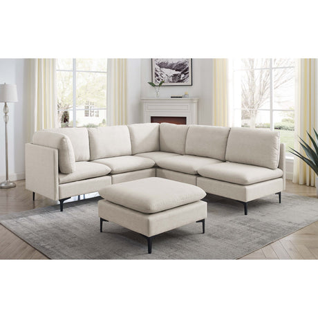 Upholstered Modular Sectional & Tall Legs