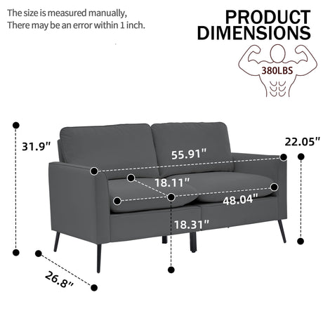Upholstered Sofa Loveseat For Living Room