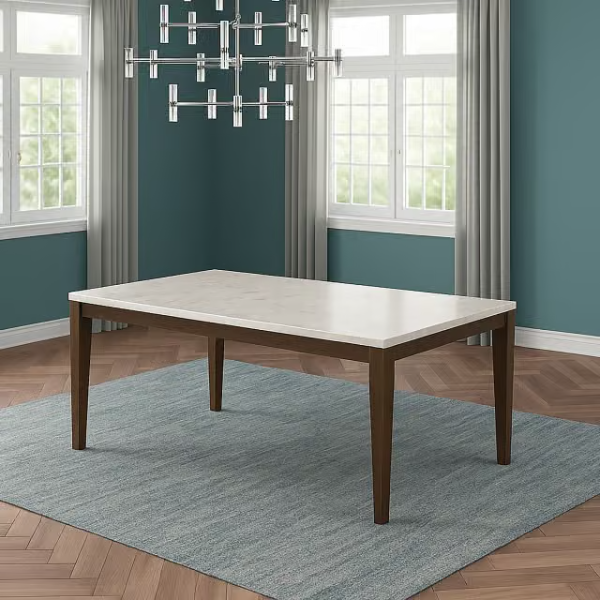 ESSENCE 72" RETANGULAR TABLE W/ MARBLE TOP - D1464B-10