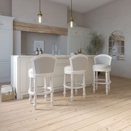 Barrel Back Stool With Swivel