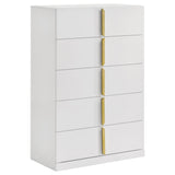 Lauryn - 5 Drawer Bedroom Chest - Gloss White