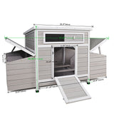 Large Chicken Coop Outdoor Hen House & Dual Nesting Boxes