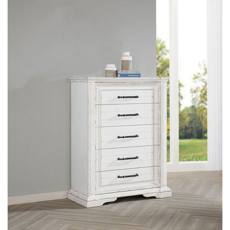 5 Drawer Bedroom Chest Of Drawers - Vintage