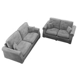 Contemporary 2 Piece Sofa Set With Matching Pillows