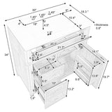 Bathroom Vanity With Sink, Flip Out Drawer, 2 Soft Close Drawers, 1 Soft Close Door - Wood