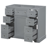 Modern Bathroom Vanity Base Only With 1 Cabinet And 6 Drawers