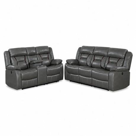 Living Room Set With Pillow Armrest And Tufted Backrest