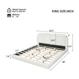 Upholstered Platform Bed With Tufted Headboard