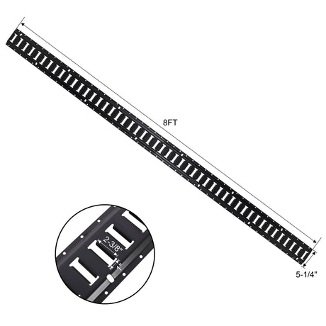 Heavy Duty E Track Tie-Down Rail Kit With O-Ring Anchors And Rope Tie Offs