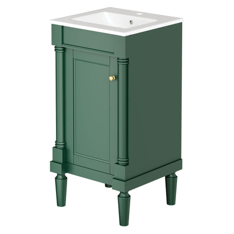 French Style Bathroom Cabinet With Sink, Adjustable Shelf