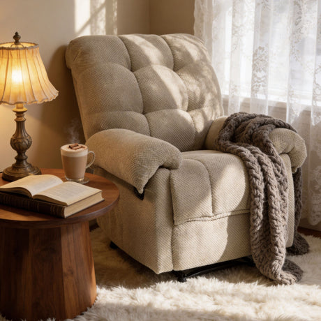 Manual Recliner, Padded Footrest