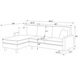 Upholstered Sectional With Toss Pillows