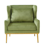 Elegant Curved Armrest Accent Armchair