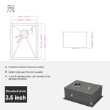 Modern Style Undermount Sink With Stainless Steel, Deep Single Bowl