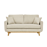 Upholstered Loveseat With Arms And Pillows