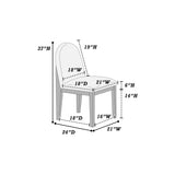 Dining Upholstered Side Chair (Set of 2) - Black / White