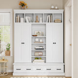 Hall Tree & Bench And 5 Storage Cubbies