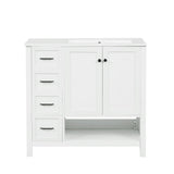Bathroom Vanity With Sink Top, Bathroom Vanity Cabinet With 2 Doors And 2 Drawers, Open Shelf