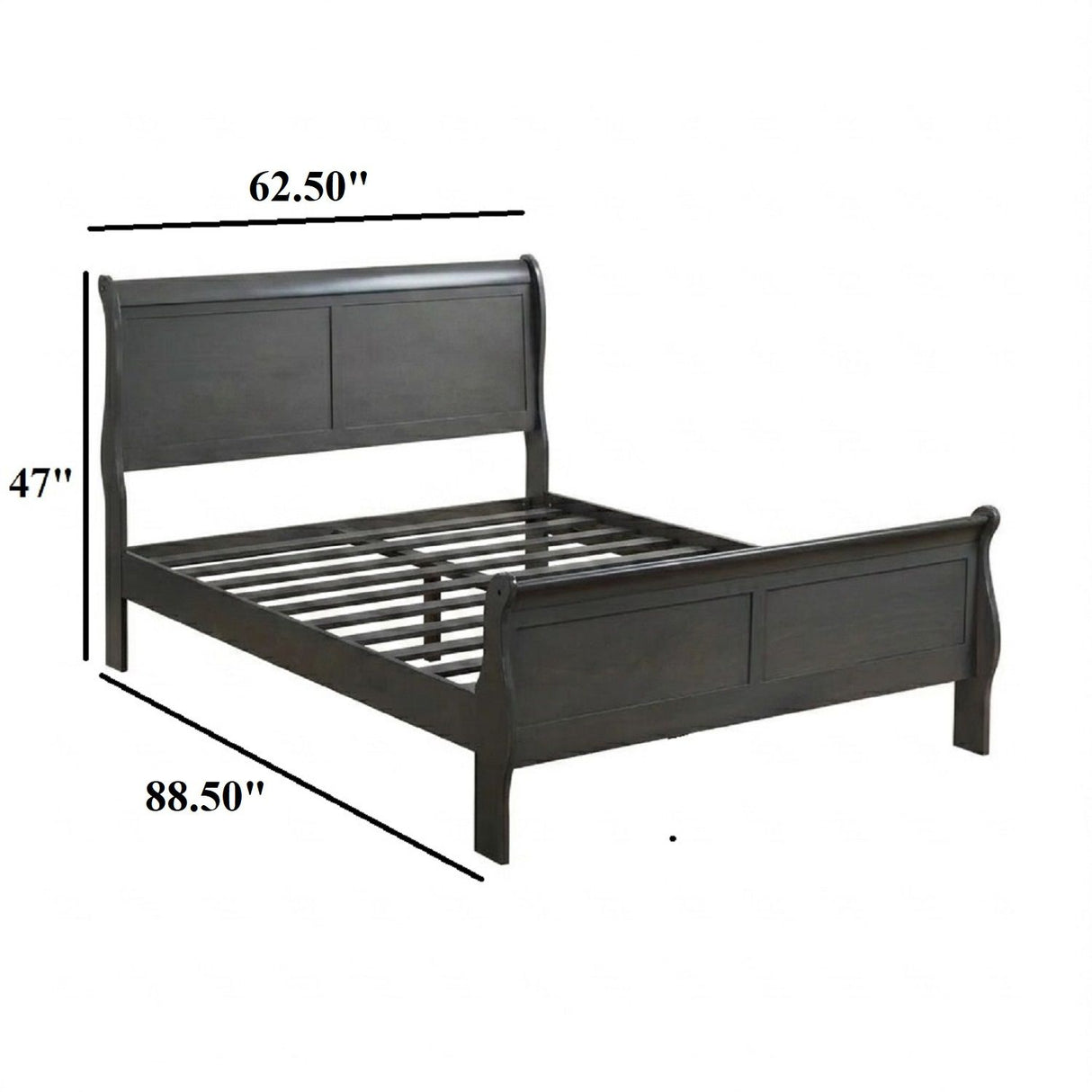 Louis Phillipe Sleigh Bed
