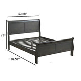 Louis Phillipe Sleigh Bed