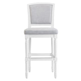 Stool With Upholstered Seat And Back
