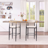 Upholstered Bar Stool With Ergonomic Design (Set of 2)