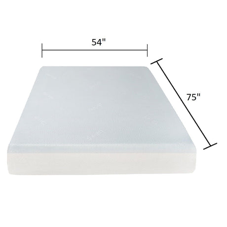 6" Firm Gel Memory Foam Mattress With Cooling Technology - White - Full