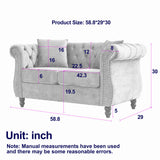 Chesterfield Sofa With Rolled Arms And Nailhead Trim