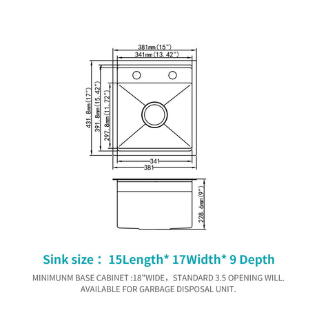 Modern Undermount Bar Sink With Folding Faucet