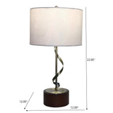 Nightstand Desk Lamp With Twisted Base - White