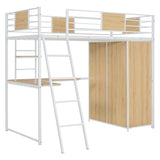 Loft Bed With L Shape Desk And Wardrobe
