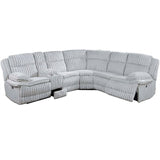 U-Shaped Sectional Sofa With Console Cup Holder, Storage Drawer, Manual Reclining