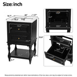 Retro Design Bathroom Vanity With Sink, 2 Drawer Storage Cabinet