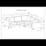 Ava - Mid Century Corner Sectional Sofa Handcrafted