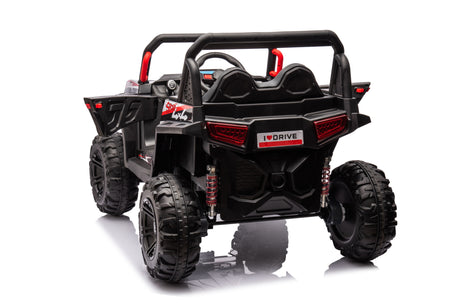 12V7A*2 30W*4 Four-Wheel Drive Seat One Button Start, Forward And Backward, High And Low Speed, Music, Front Light, Power Display, Two Doors Can Open, 2.4G R / C, Seat Belt Four Wheel Absorber
