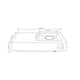 Propane Gas Fire Pit Table, 50000 Btu, Rectangular For Outside - Light Gray