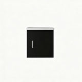Floating Bathroom Vanity Combo, Wall Mounted Cabinet With Sink & Soft Close Doors For Small Bathrooms