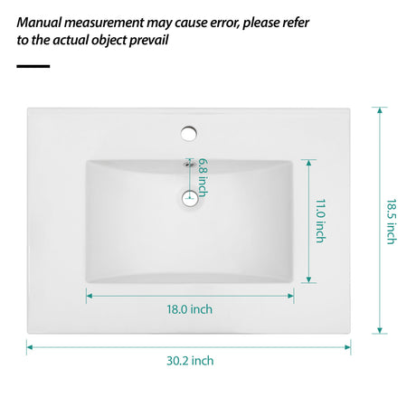 Premium Rectangular Vanity Top With Single Faucet Hole And Overflow