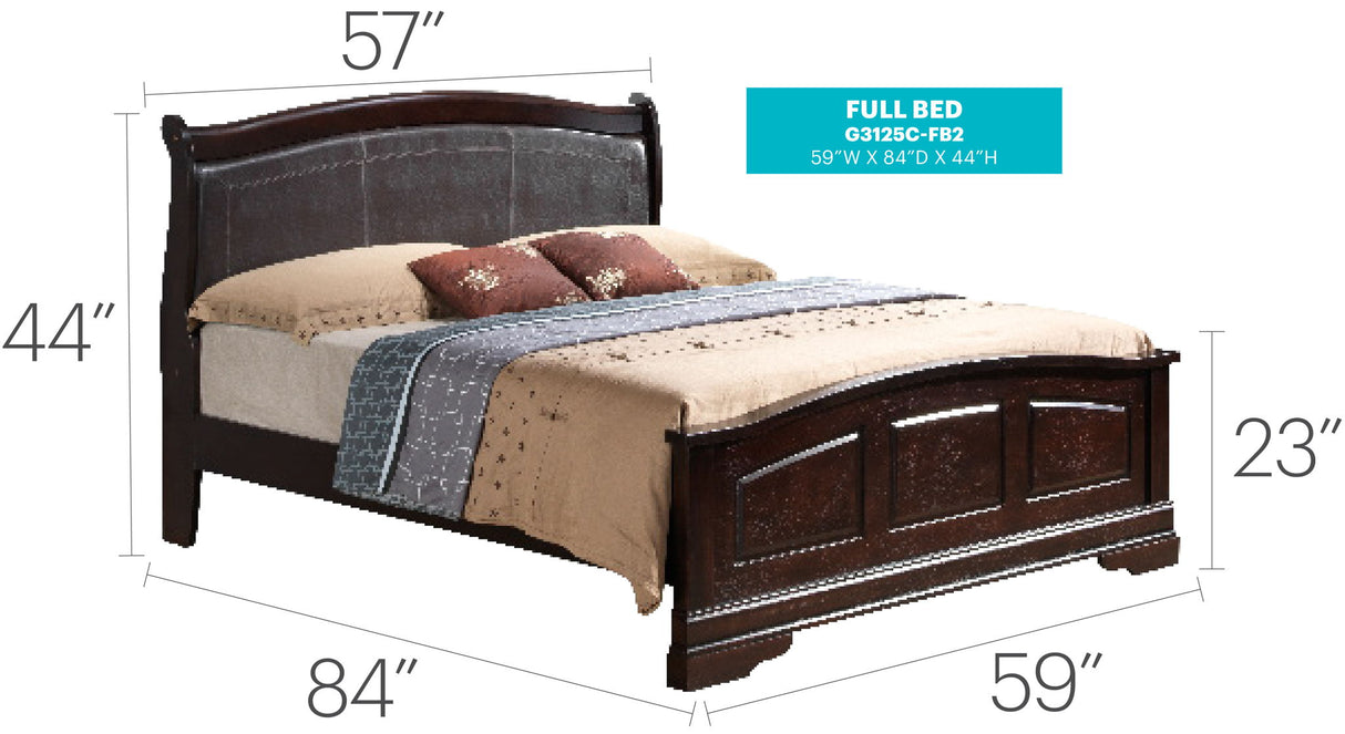 Panel Sleigh Bed Elegantly Crafted