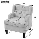 Modern Tufted Upholstered Accent Chair For Living Room